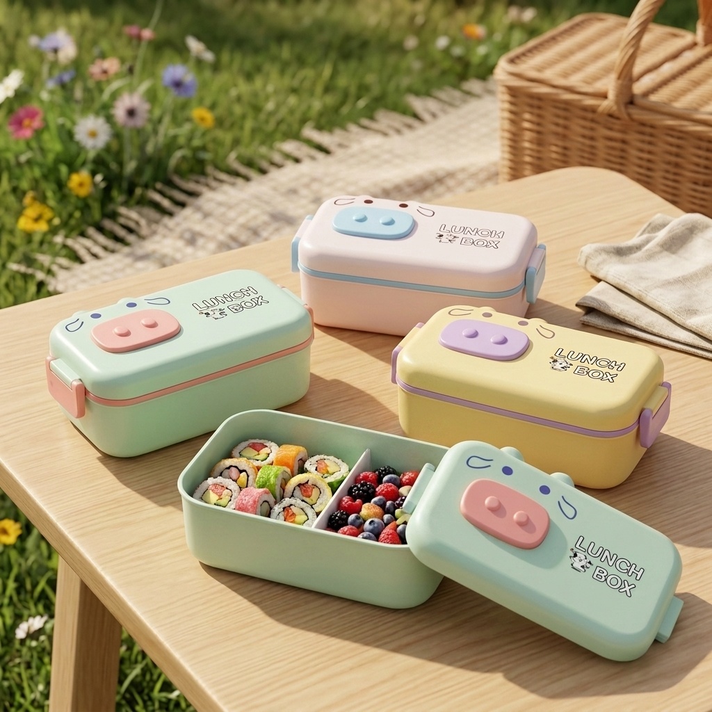 Meal Prep Or Prep Meal - Cute Kids Bento Box Microwavable Plastic