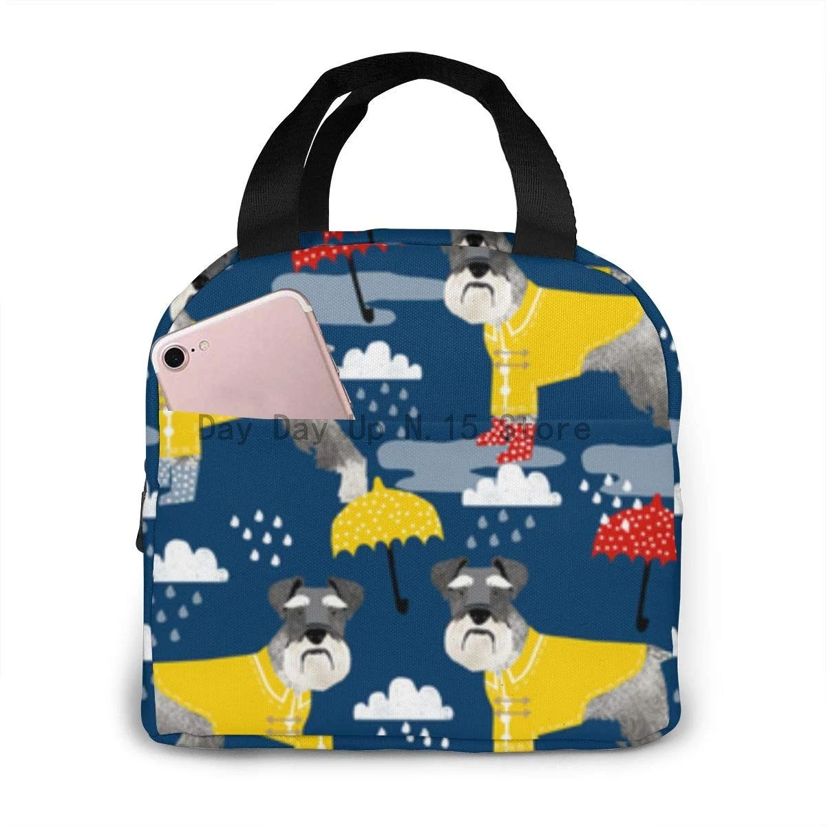 Meal Prep Tofu - Schnauzer Raincoat Dog Hawaiian Surfer Portable