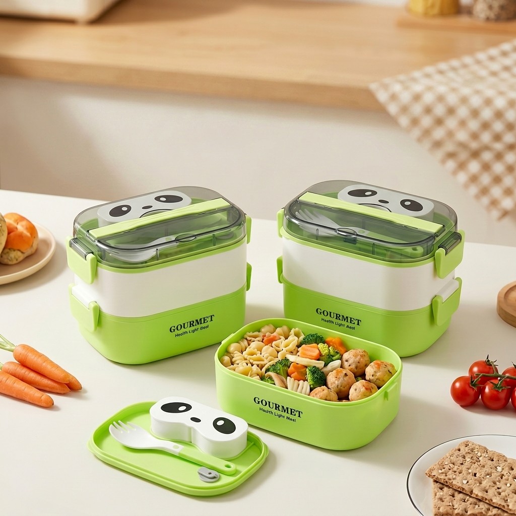 Meal Prep Or Prep Meal - 1/2 Layer Microwavable Plastic Bento Box