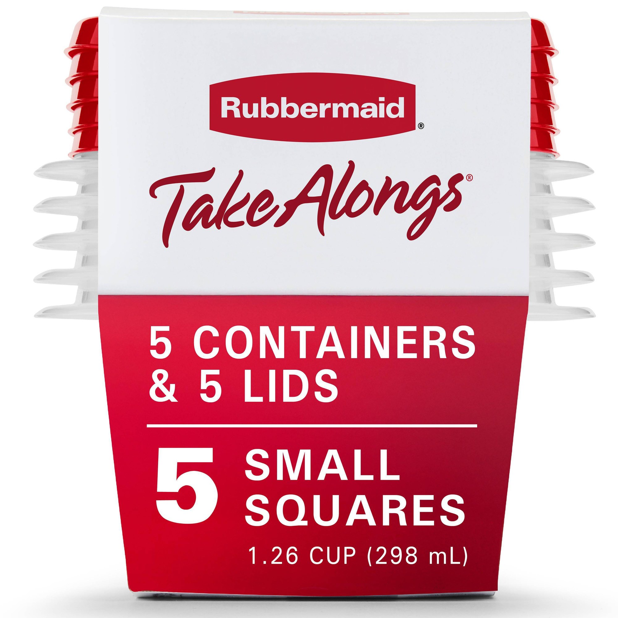 Meal Prep Food - 5pcs Red Lid Food Storage Containers,