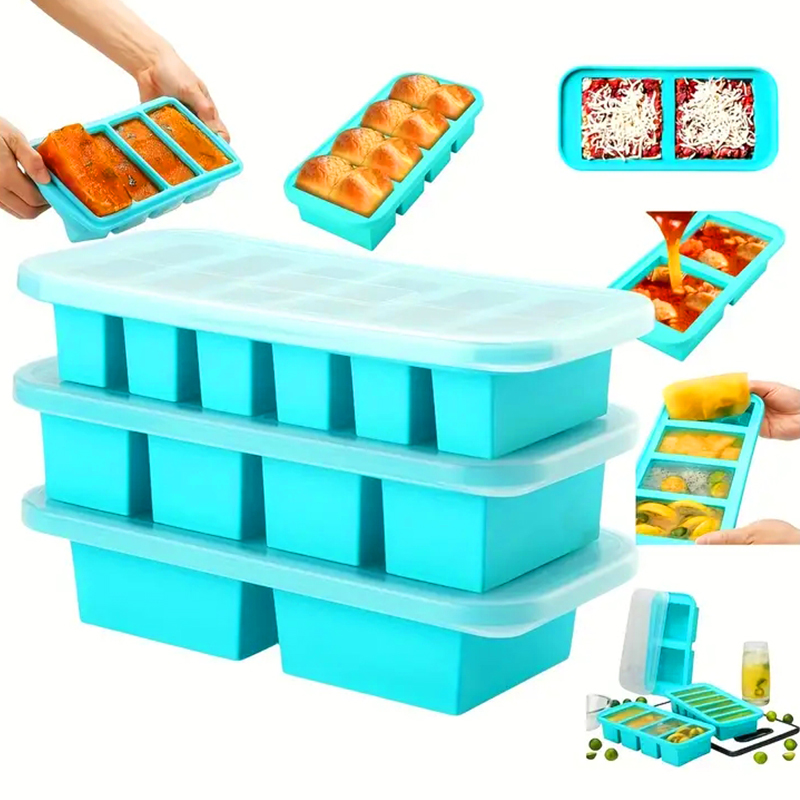 Meal Prep Or Prep Meal - 2 or 3-piece Silicone Freezer Tray