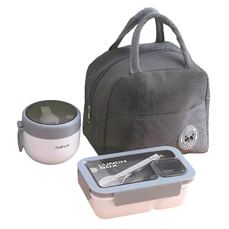 Meal Prep Kits - 3-Piece Leakproof Lunch Container Set with