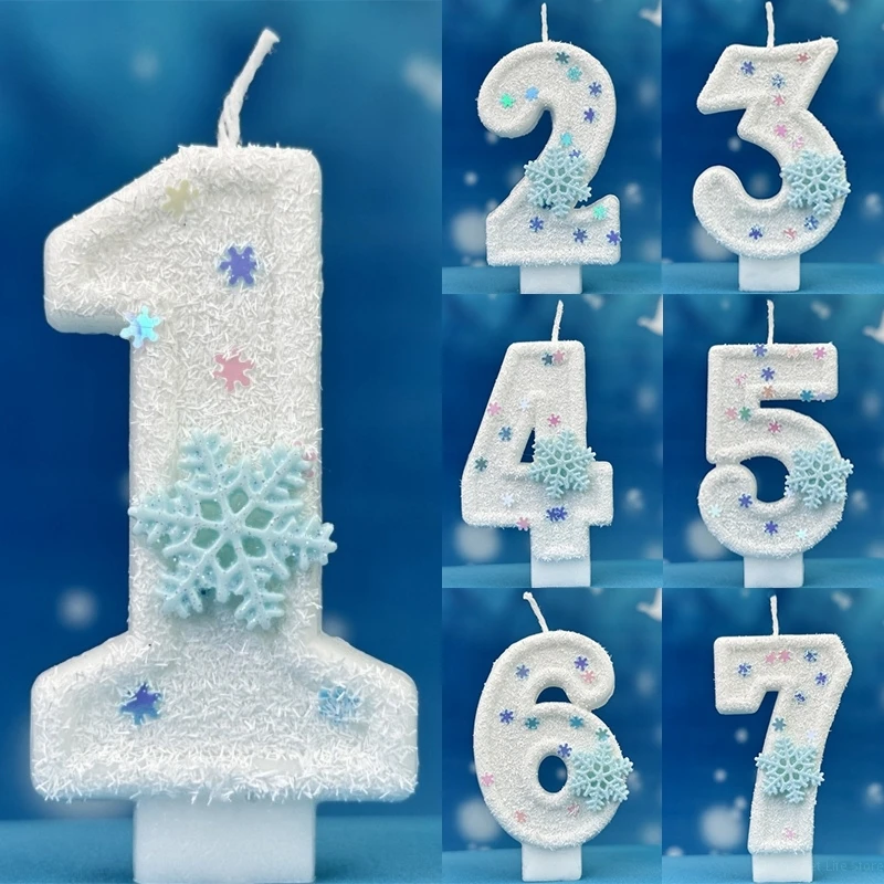 Meal Prep Frozen - Christmas Birthday Number Candles Snowflake Frozen