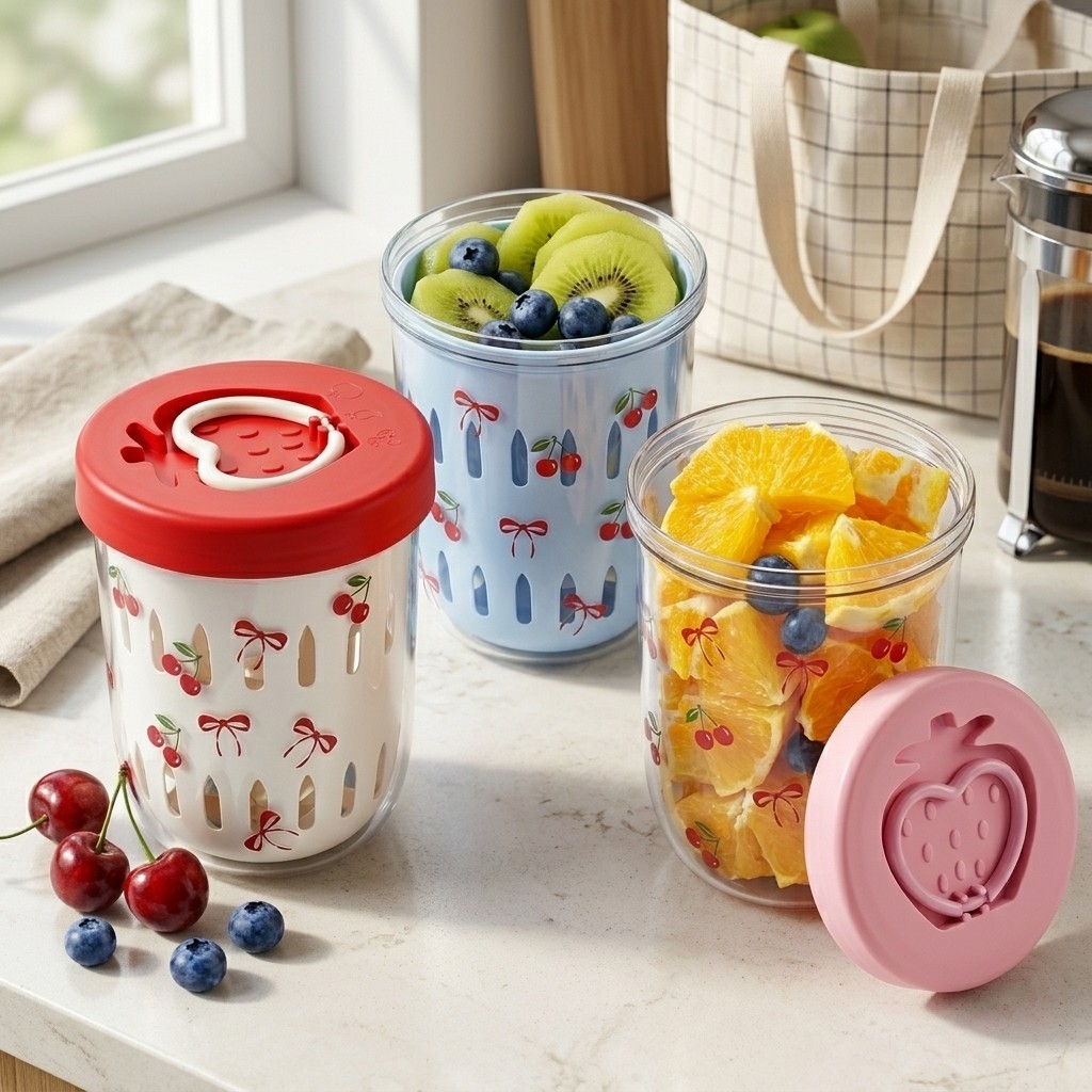 Meal Prep Or Prep Meal - Plastic Salad Container with Lid Strainer