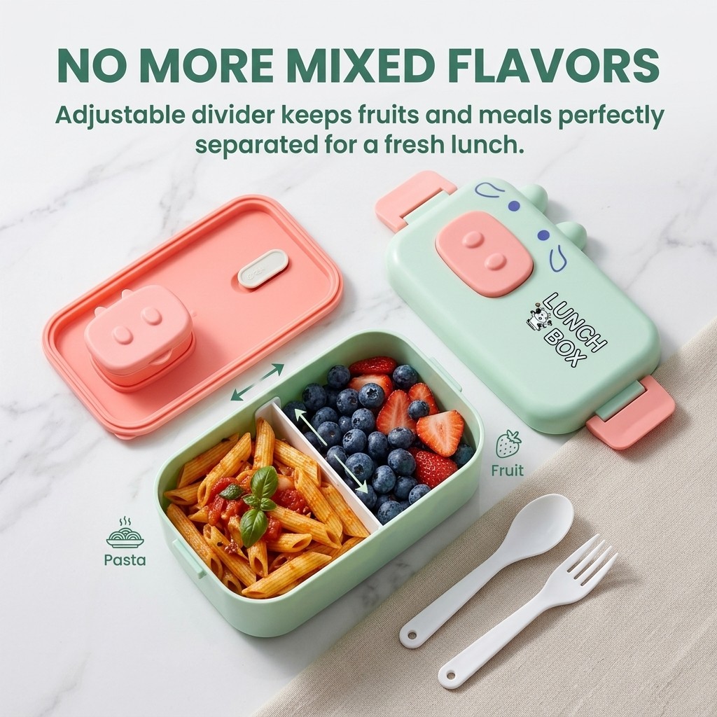 Cute Kids Bento Box Microwavab - Meal Prep Or Prep Meal recension och pris