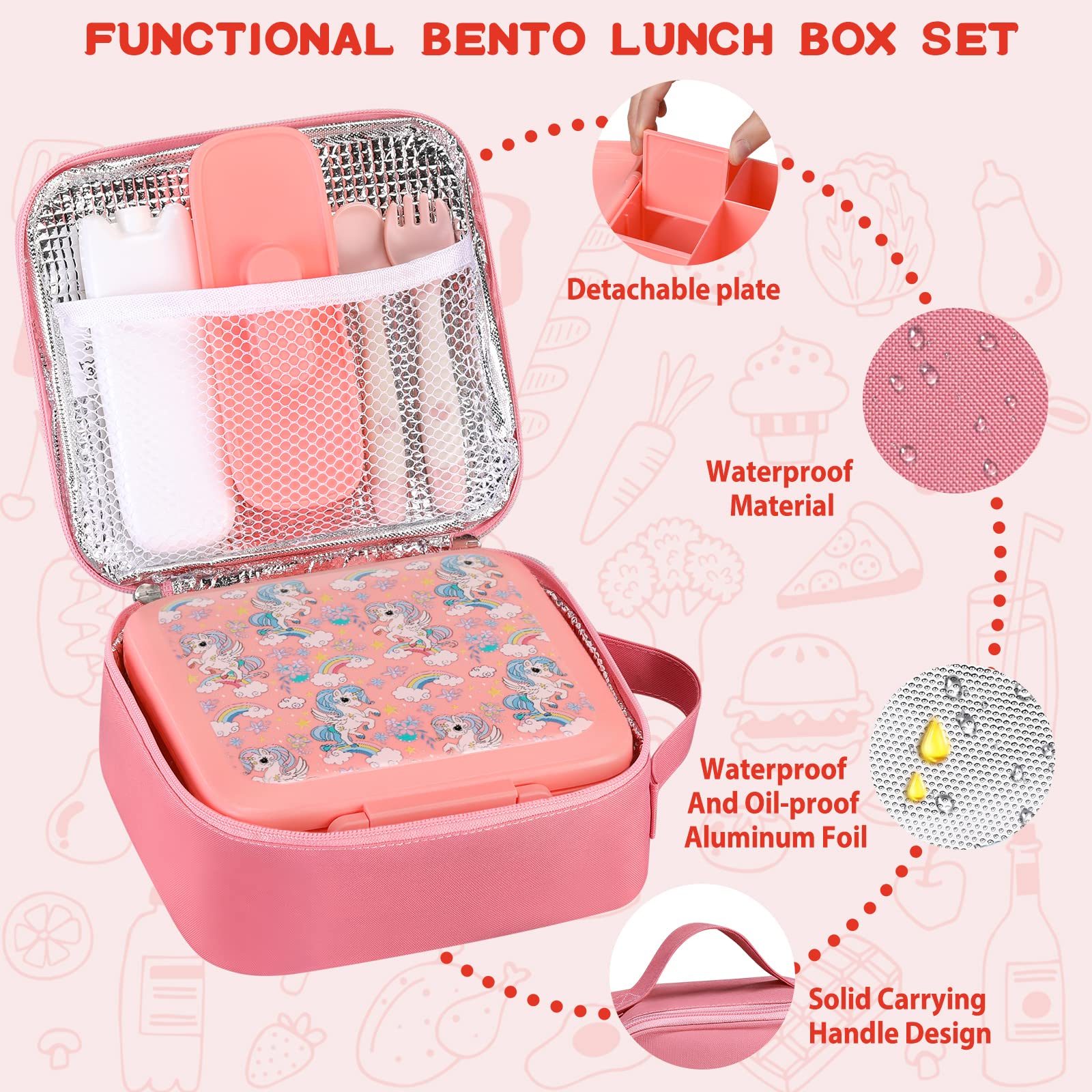 Bento Lunch Box for Kids With  - Meal Prep Kits recension och pris