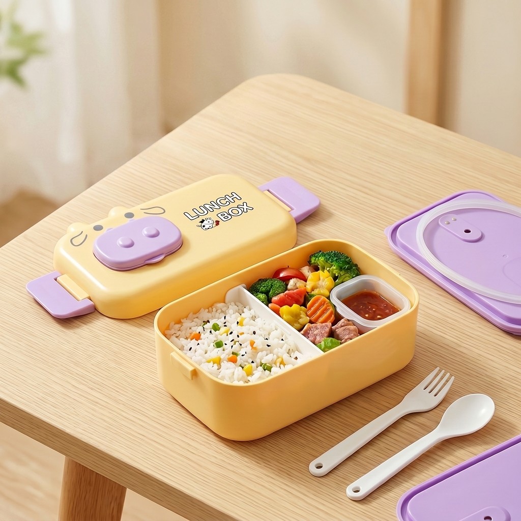 Kids Bento Lunch Box Microwava - Meal Prep Or Prep Meal recension och pris