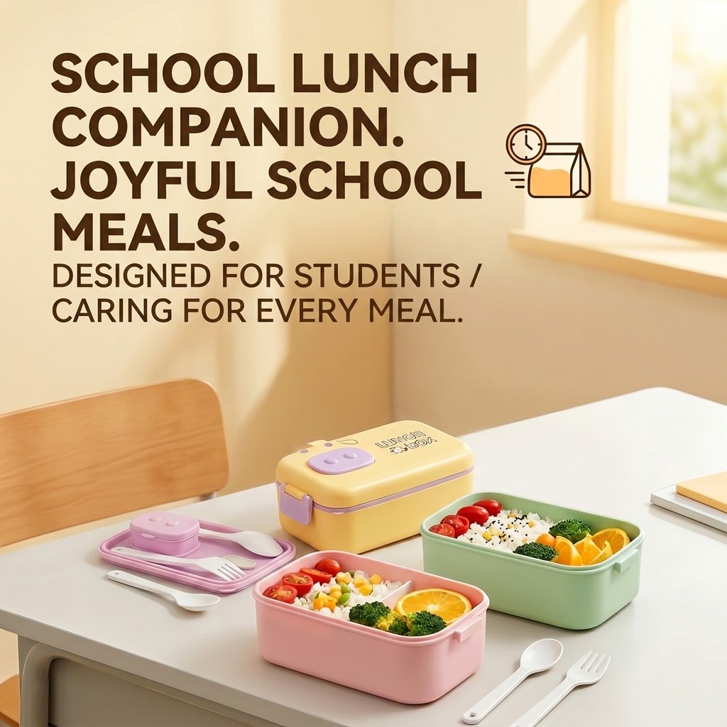 Kids Bento Lunch Box Microwava - Meal Prep Or Prep Meal recension och pris