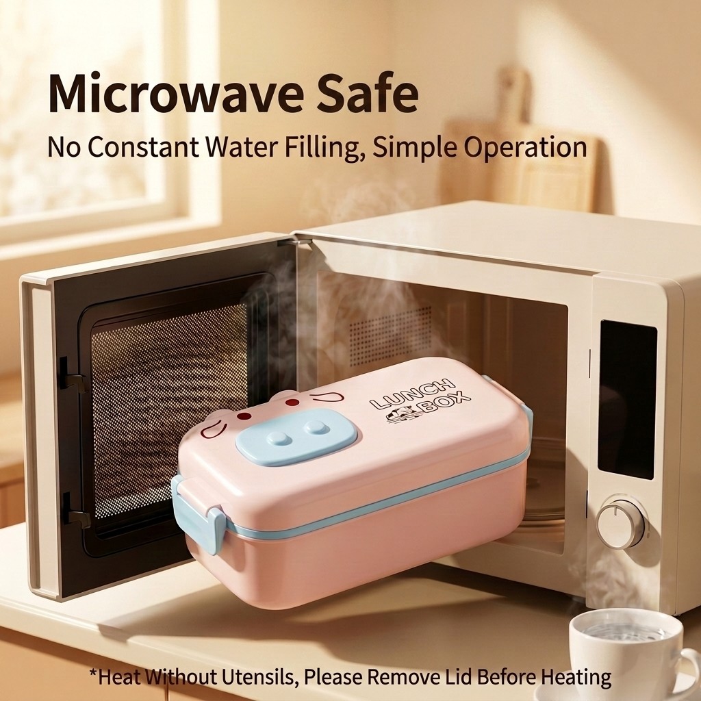 Kids Bento Lunch Box Microwava - Meal Prep Or Prep Meal recension och pris