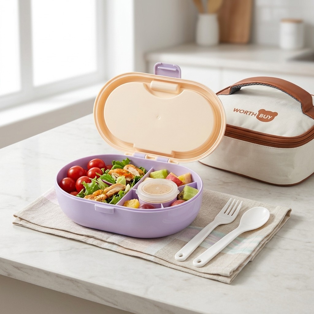 Plastic Divided Bento Box Stud - Meal Prep Or Prep Meal recension och pris