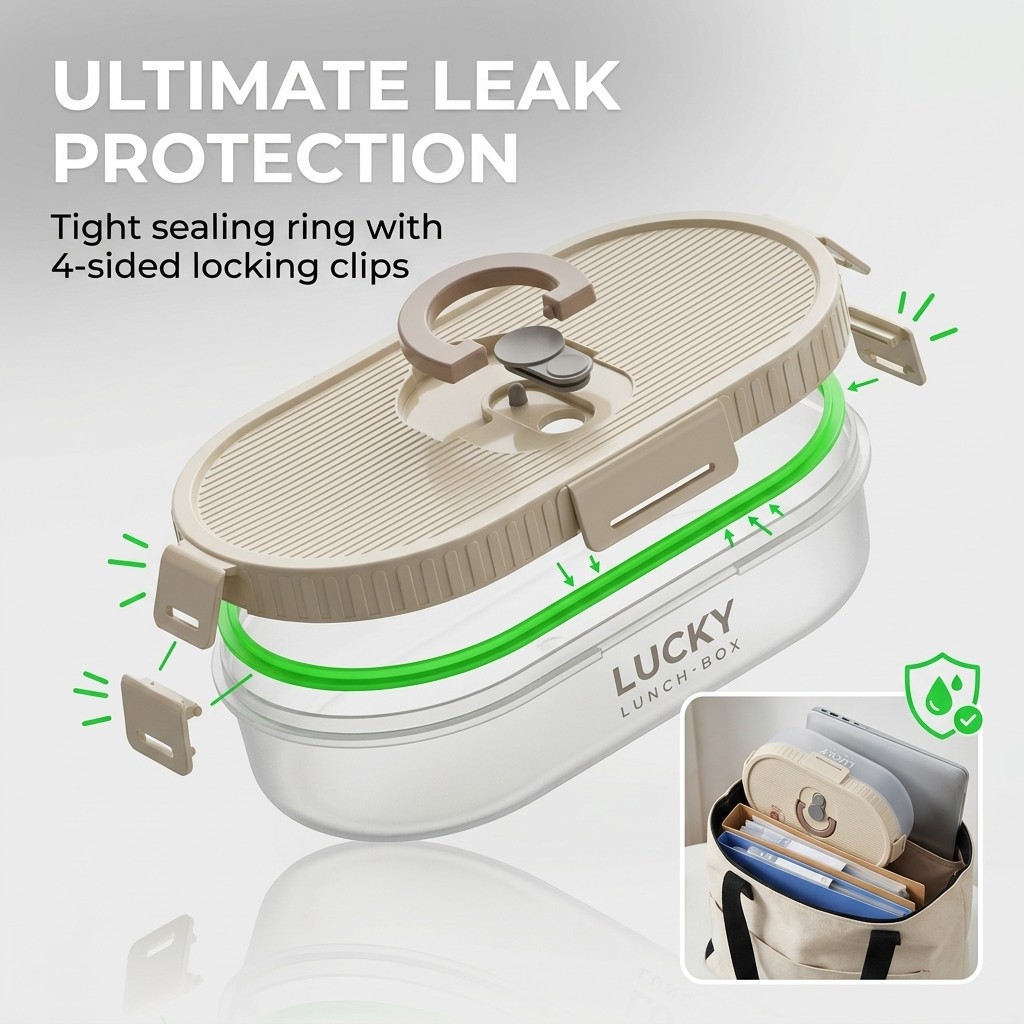 Portable Bento Lunch Box Set L - Meal Prep Or Prep Meal recension och pris