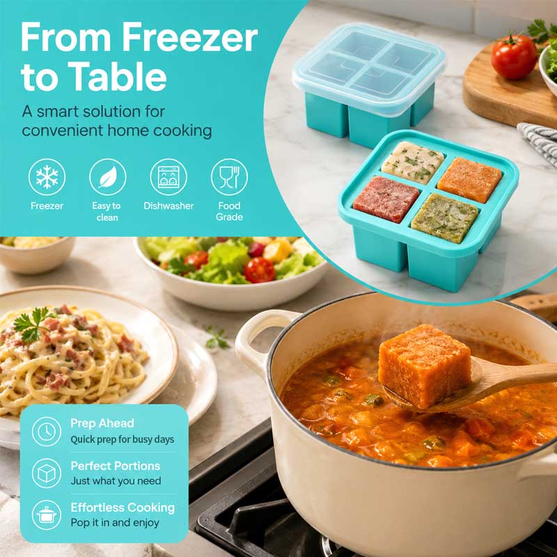 Silicone 4-Compartment Food St - Meal Prep Easy recension och pris