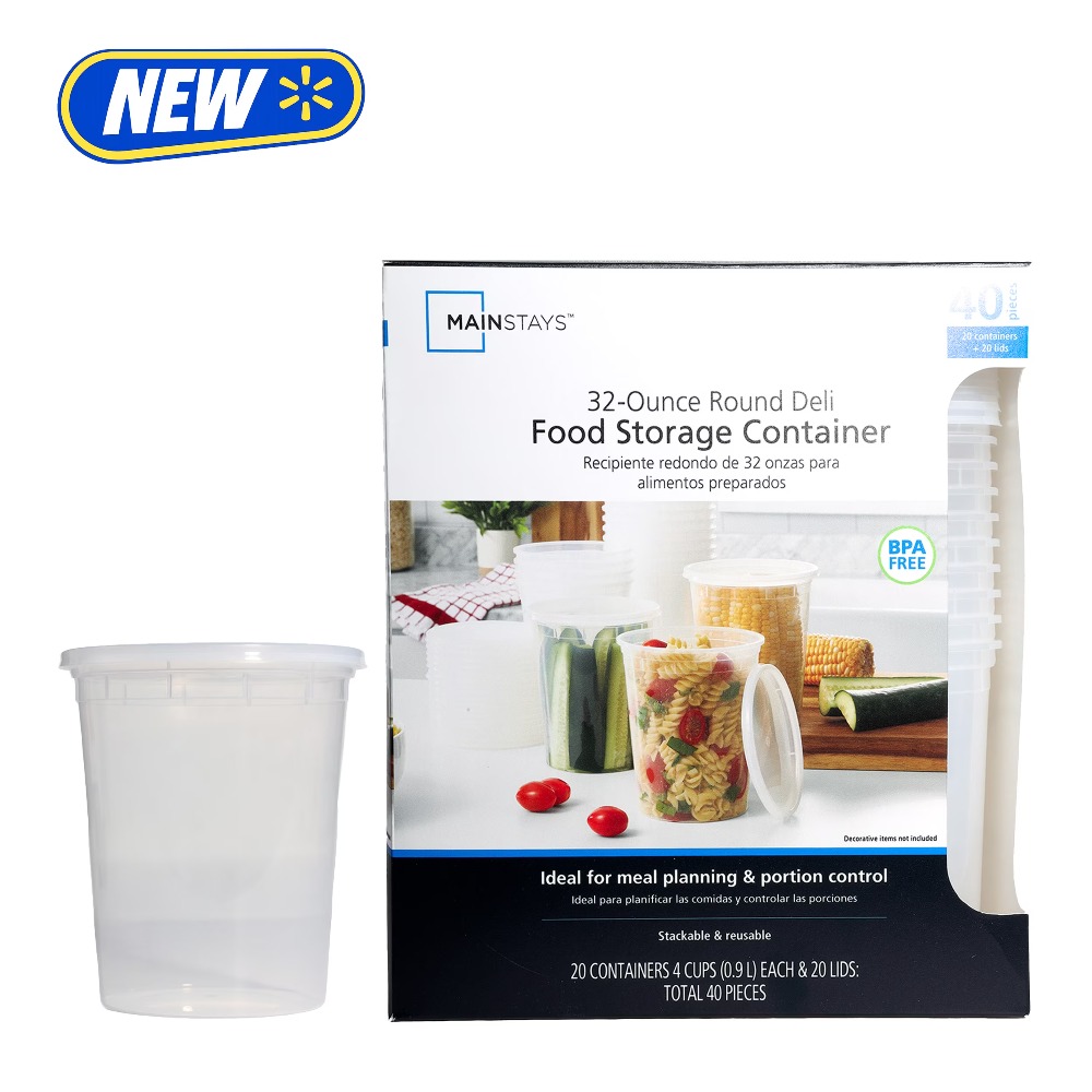Set of 40 Plastic Deli Contain - Meal Prep Kits recension och pris
