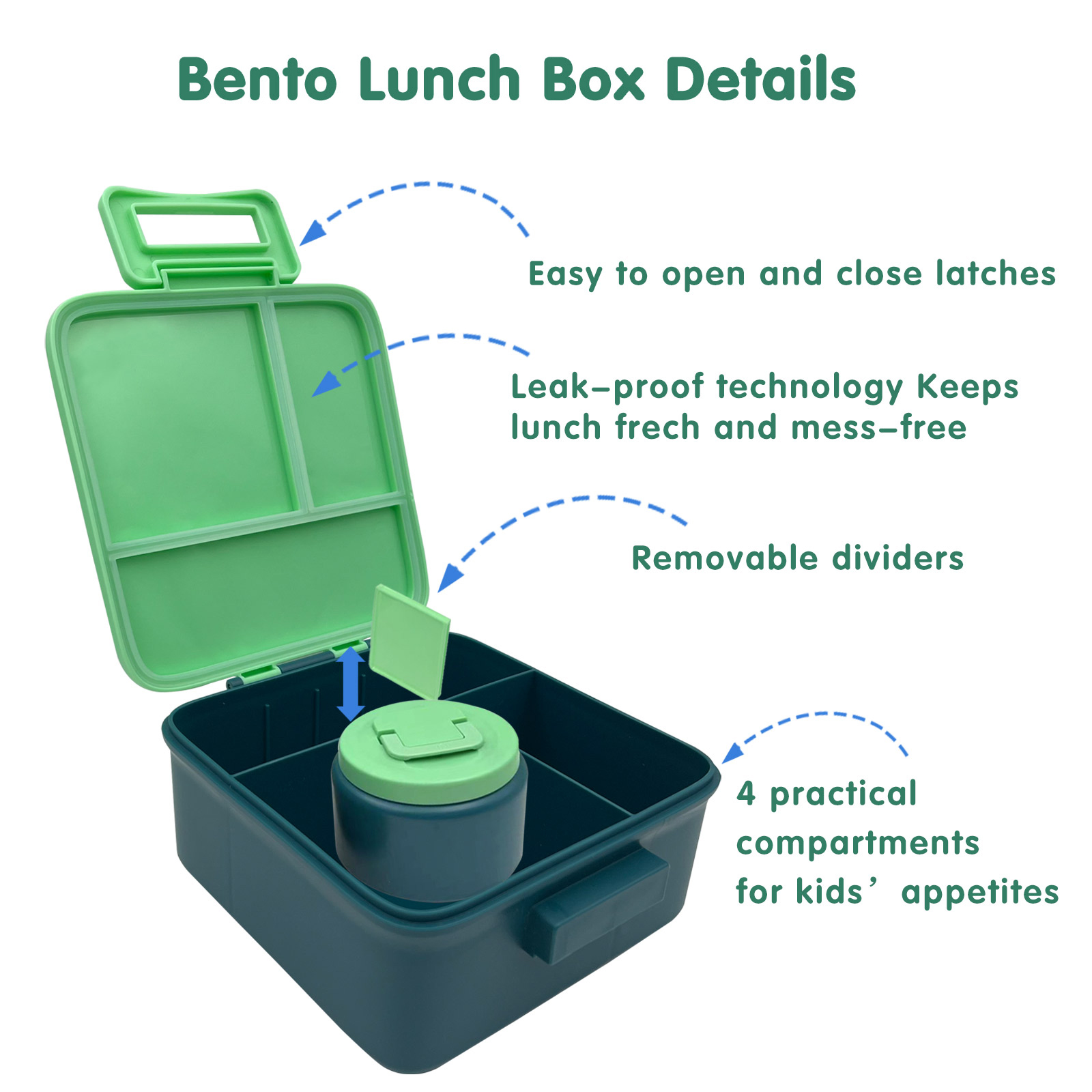 1 Set Bento Lunch Box for Kids - Meal Prep Kits recension och pris