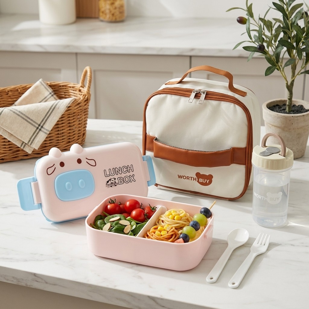 Kids Bento Box Plastic Microwa - Meal Prep Or Prep Meal recension och pris