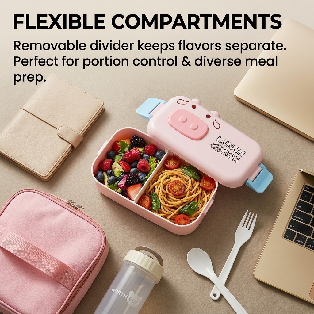 Kids Bento Box Plastic Microwa - Meal Prep Or Prep Meal recension och pris