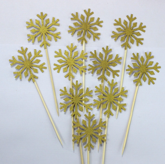 10 Pcs Snowflake Cupcake Toppe - Meal Prep Frozen recension och pris