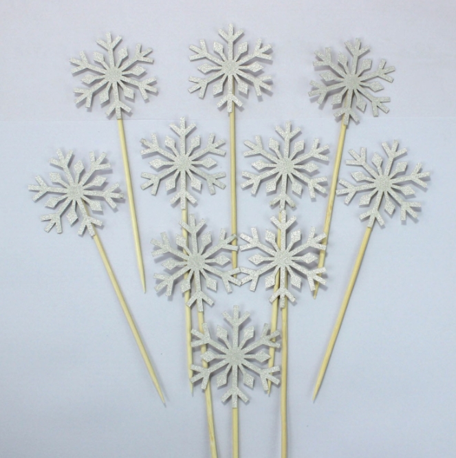 10 Pcs Snowflake Cupcake Toppe - Meal Prep Frozen recension och pris