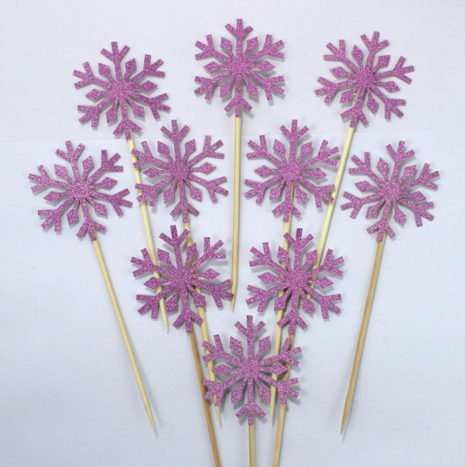 10 Pcs Snowflake Cupcake Toppe - Meal Prep Frozen recension och pris