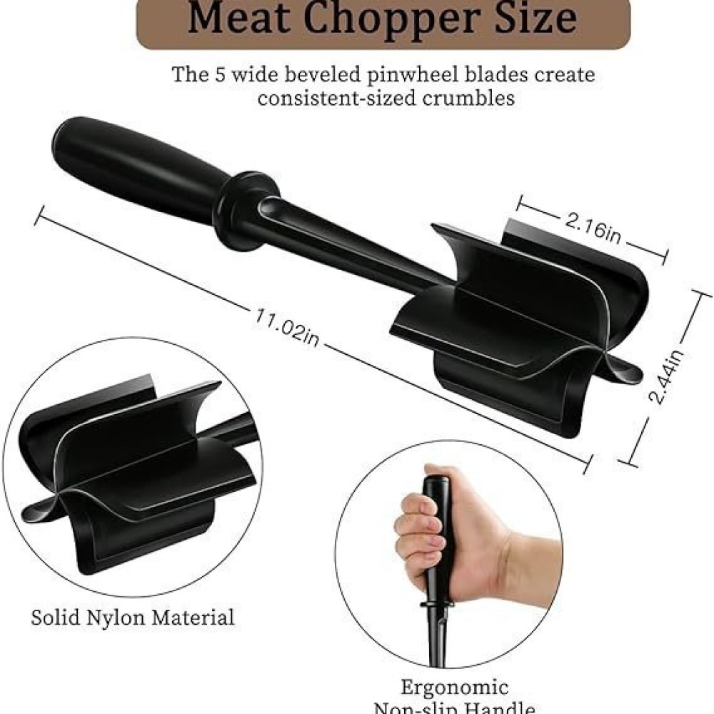 Kitchen Meat Chopper Masher Ha - Meal Prep With Ground Beef recension och pris