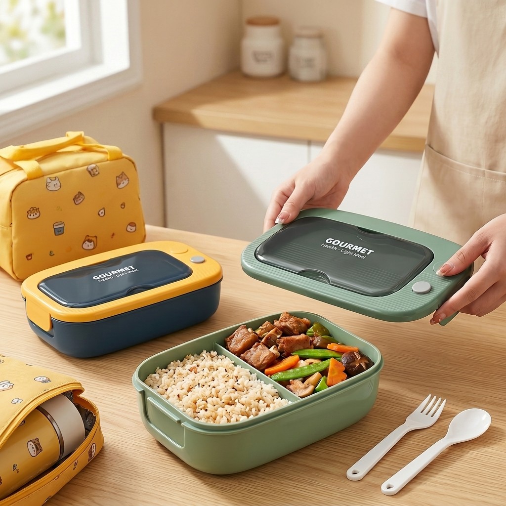 Microwavable Plastic Bento Box - Meal Prep Or Prep Meal recension och pris