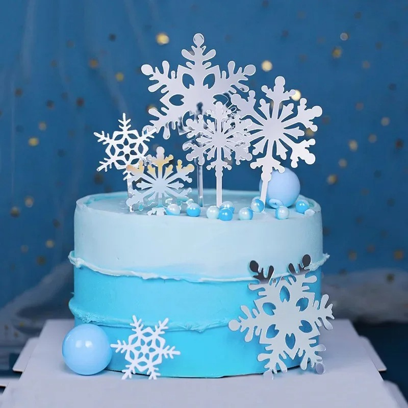 16pcs Snowflake Cupcake Topper - Meal Prep Frozen recension och pris