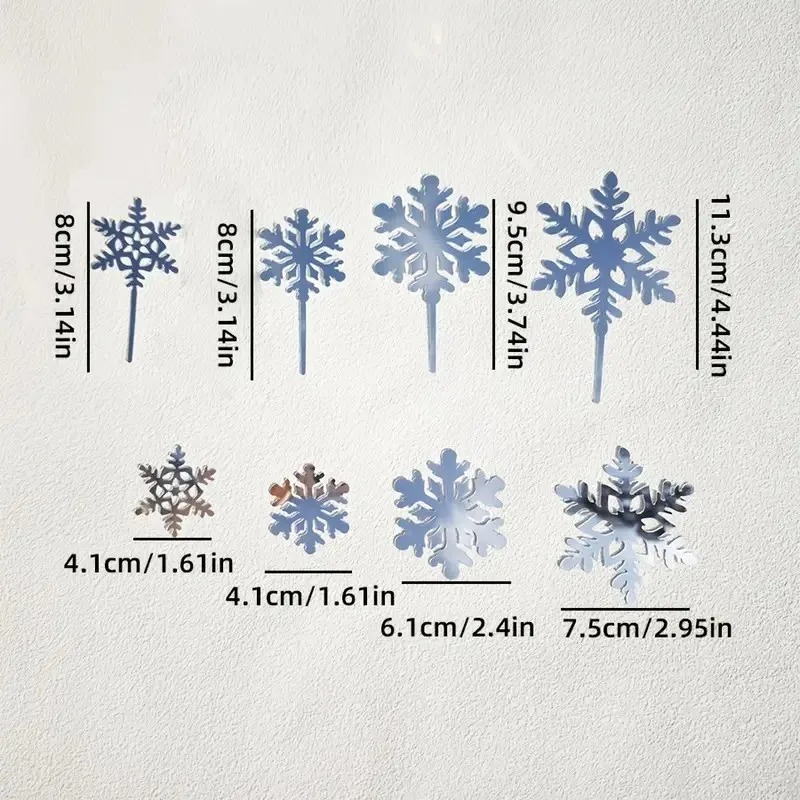 16pcs Snowflake Cupcake Topper - Meal Prep Frozen recension och pris
