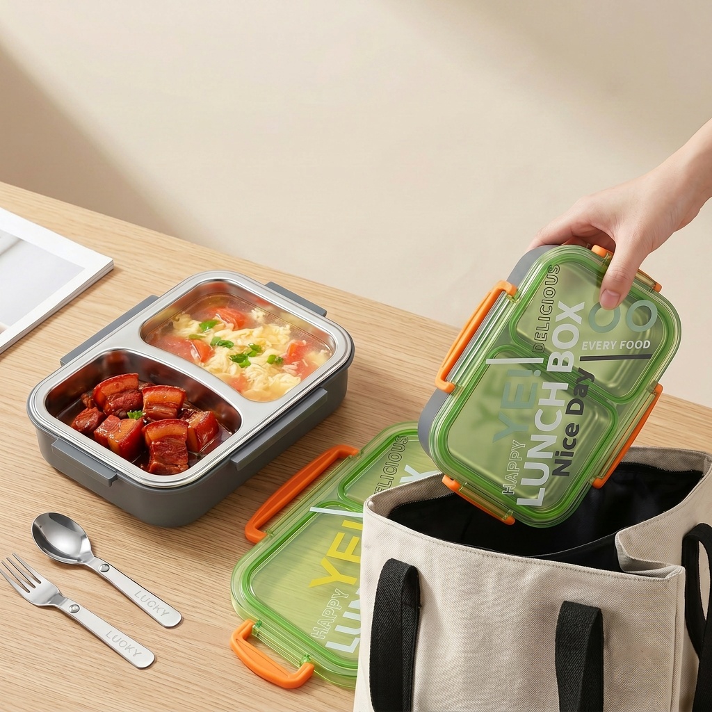 Microwavable 304 Stainless Ste - Meal Prep Or Prep Meal recension och pris