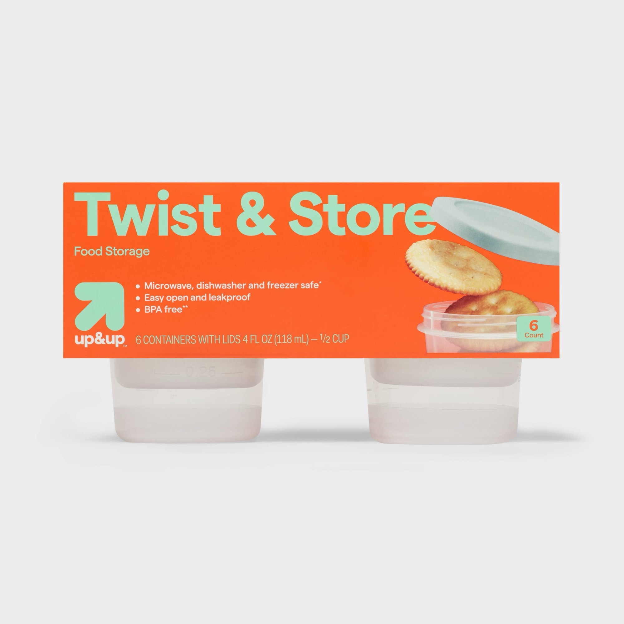 6ct Round Twist-Lock Food Stor - Meal Prep Food recension och pris