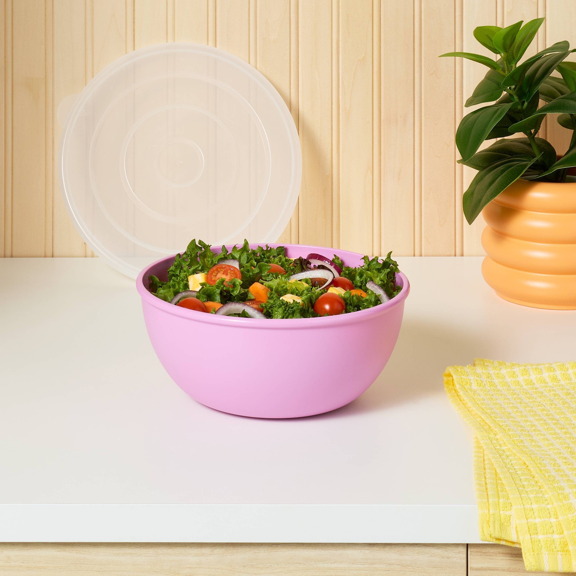 Pink Bowl With Matching Lid, D - Meal Prep Food recension och pris