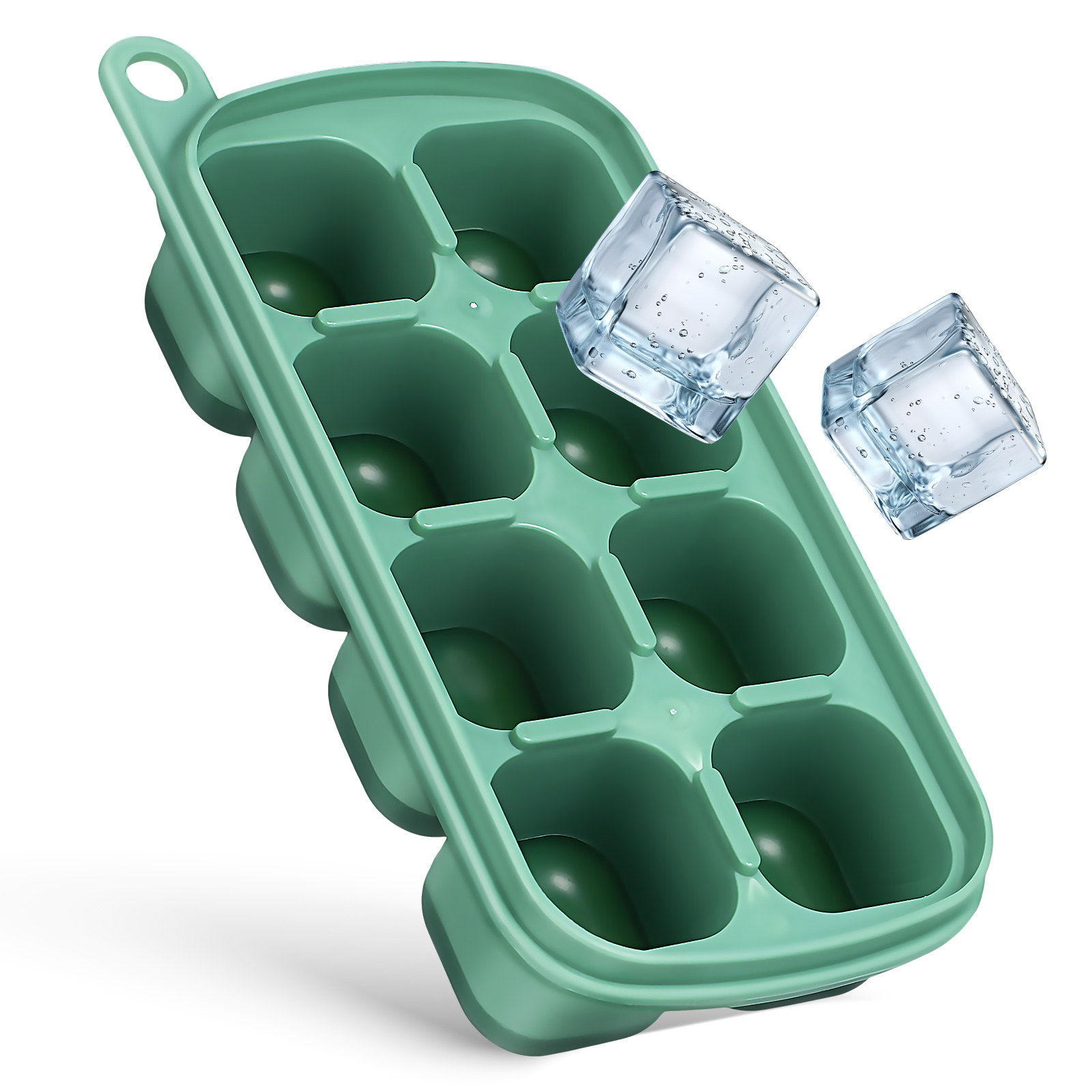 Silicone Ice Cube Tray with Li - Meal Prep Easy recension och pris