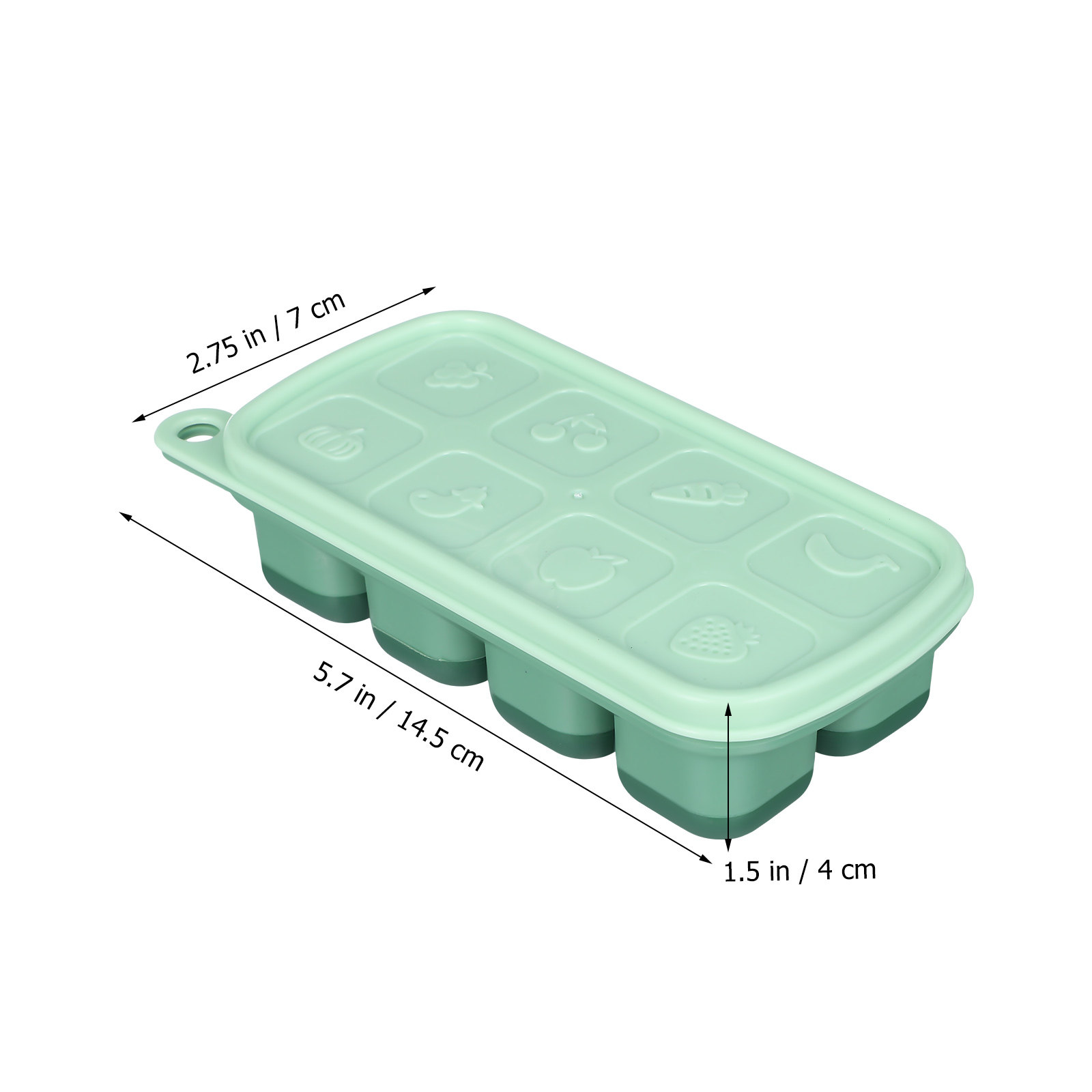 Silicone Ice Cube Tray with Li - Meal Prep Easy recension och pris